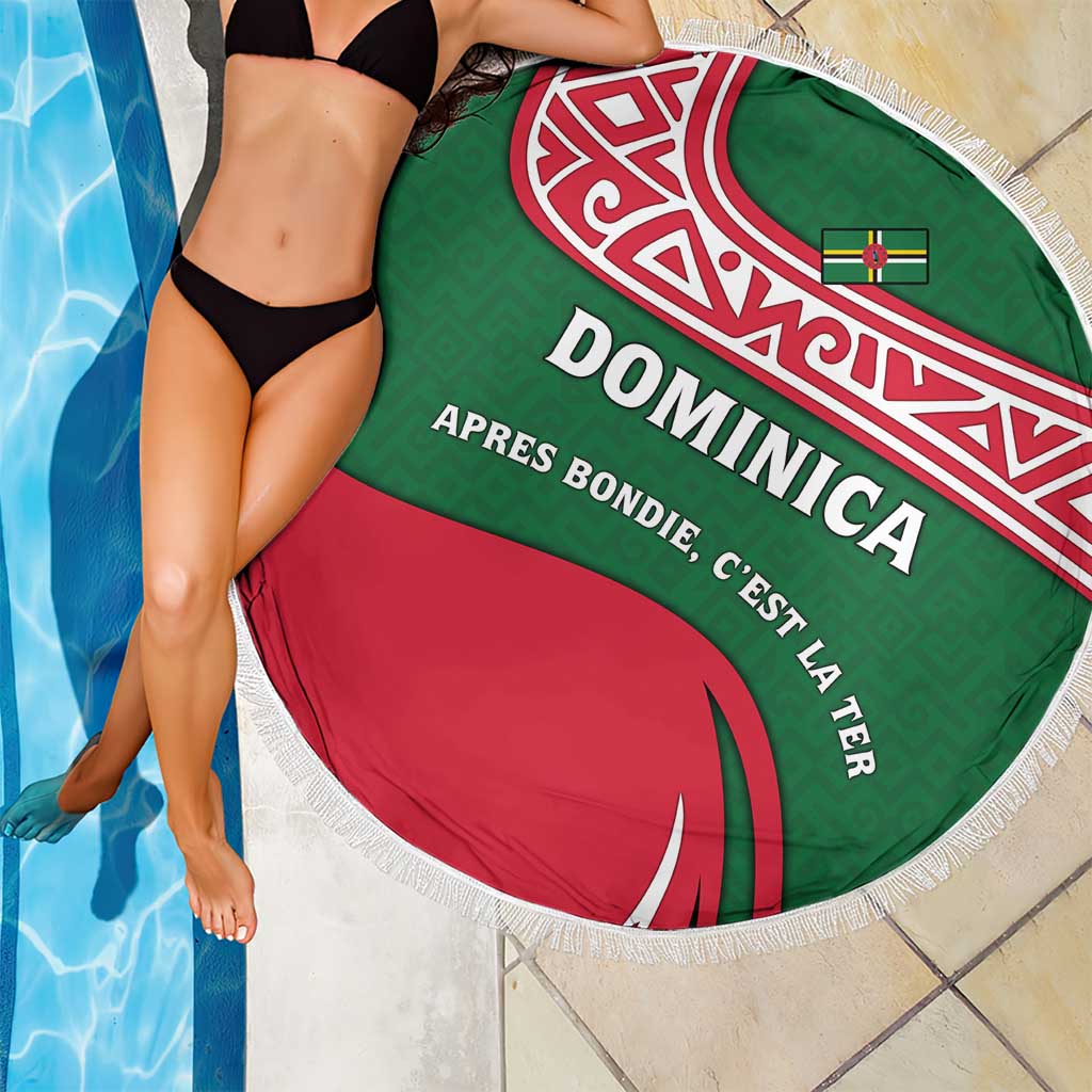 Dominica Beach Blanket with Sisserou Parrot and Tribal Pattern Design - Wonder Print Shop