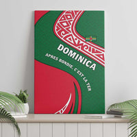 Dominica Canvas Wall Art with Sisserou Parrot and Tribal Pattern Design - Wonder Print Shop