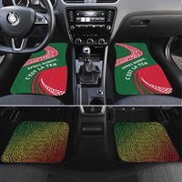 Dominica Car Mats with Sisserou Parrot and Tribal Pattern Design - Wonder Print Shop