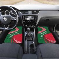 Dominica Car Mats with Sisserou Parrot and Tribal Pattern Design - Wonder Print Shop