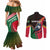 Dominica Couples Matching Mermaid Dress and Long Sleeve Button Shirt with Sisserou Parrot and Tribal Pattern Design - Wonder Print Shop