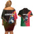 Dominica Couples Matching Off Shoulder Short Dress and Hawaiian Shirt with Sisserou Parrot and Tribal Pattern Design - Wonder Print Shop