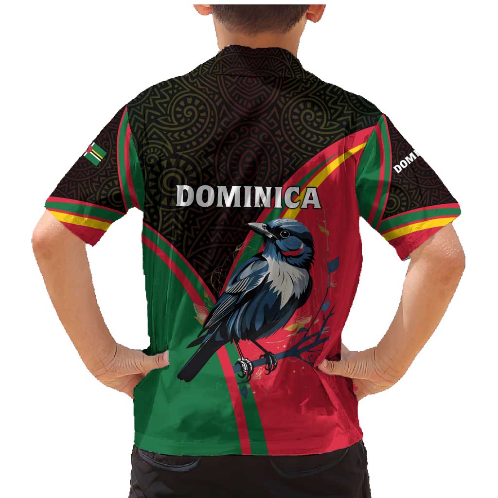 Dominica Family Matching Mermaid Dress and Hawaiian Shirt with Sisserou Parrot and Tribal Pattern Design - Wonder Print Shop
