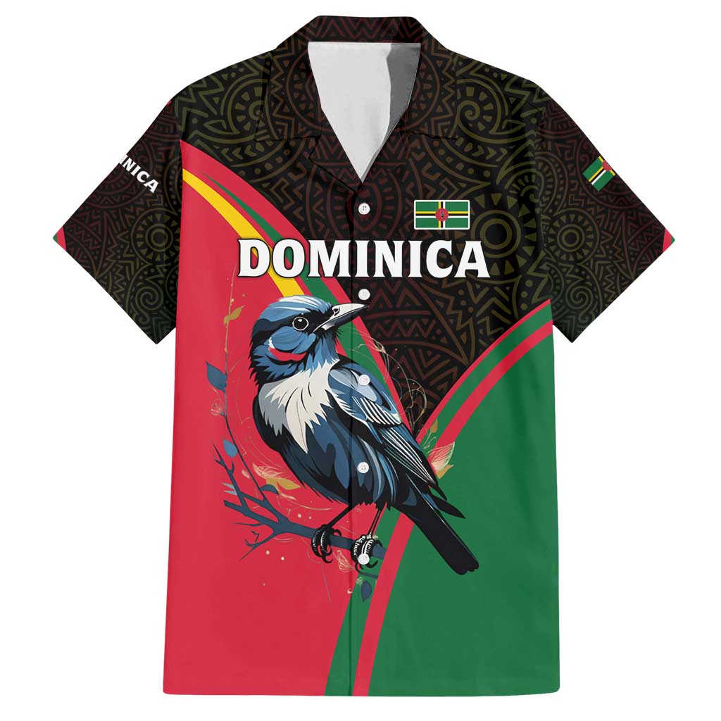 Dominica Family Matching Off Shoulder Maxi Dress and Hawaiian Shirt with Sisserou Parrot and Tribal Pattern Design - Wonder Print Shop