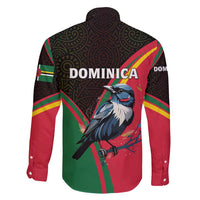 Dominica Family Matching Off Shoulder Short Dress and Hawaiian Shirt with Sisserou Parrot and Tribal Pattern Design - Wonder Print Shop