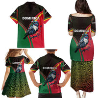 Dominica Family Matching Puletasi and Hawaiian Shirt with Sisserou Parrot and Tribal Pattern Design - Wonder Print Shop