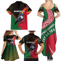 Dominica Family Matching Summer Maxi Dress and Hawaiian Shirt with Sisserou Parrot and Tribal Pattern Design - Wonder Print Shop