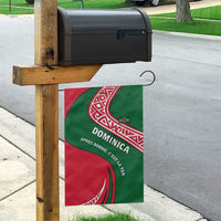 Dominica Garden Flag with Sisserou Parrot and Tribal Pattern Design - Wonder Print Shop