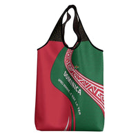 Dominica Grocery Bag with Sisserou Parrot and Tribal Pattern Design - Wonder Print Shop