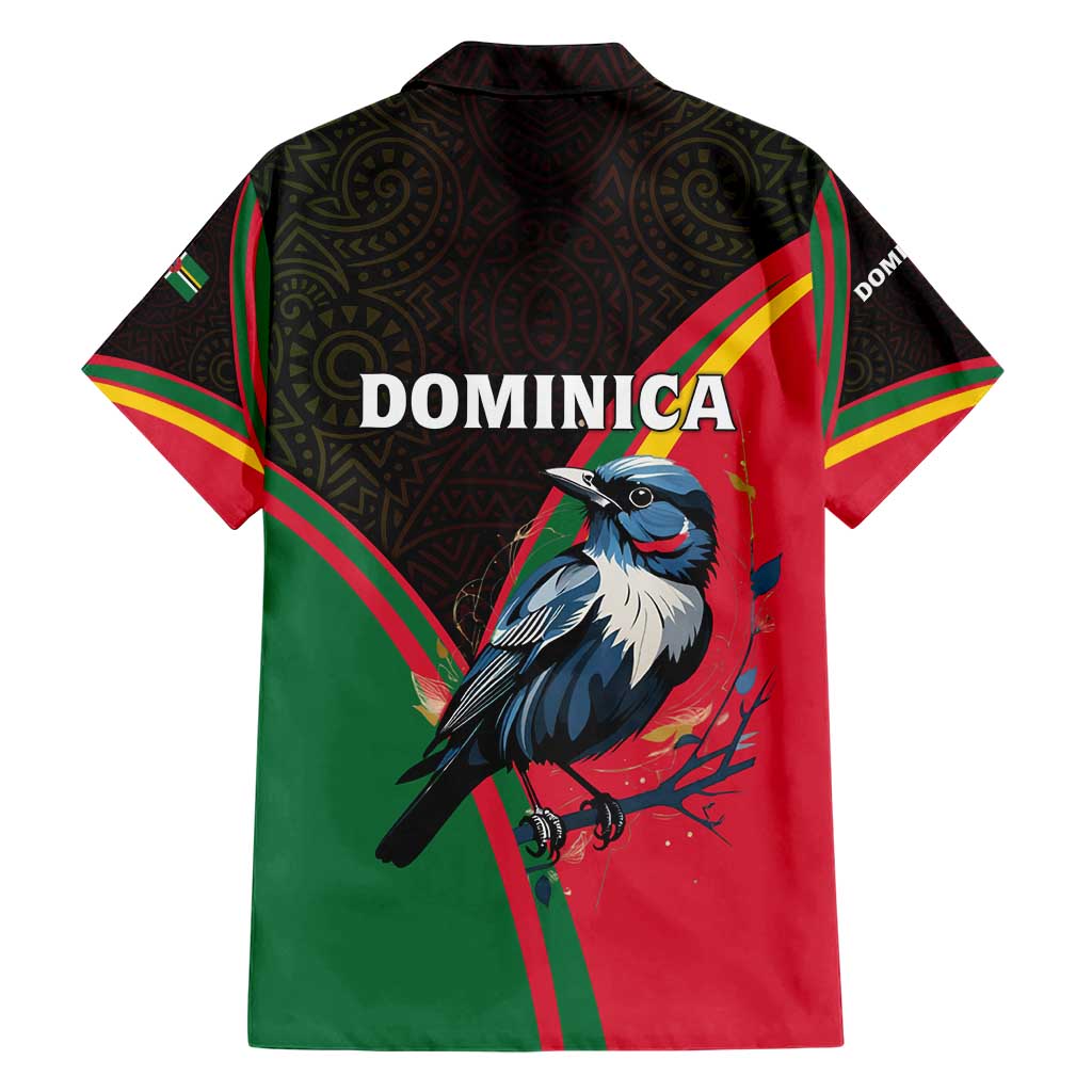 Dominica Hawaiian Shirt with Sisserou Parrot and Tribal Pattern Design - Wonder Print Shop