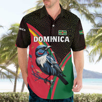 Dominica Hawaiian Shirt with Sisserou Parrot and Tribal Pattern Design - Wonder Print Shop