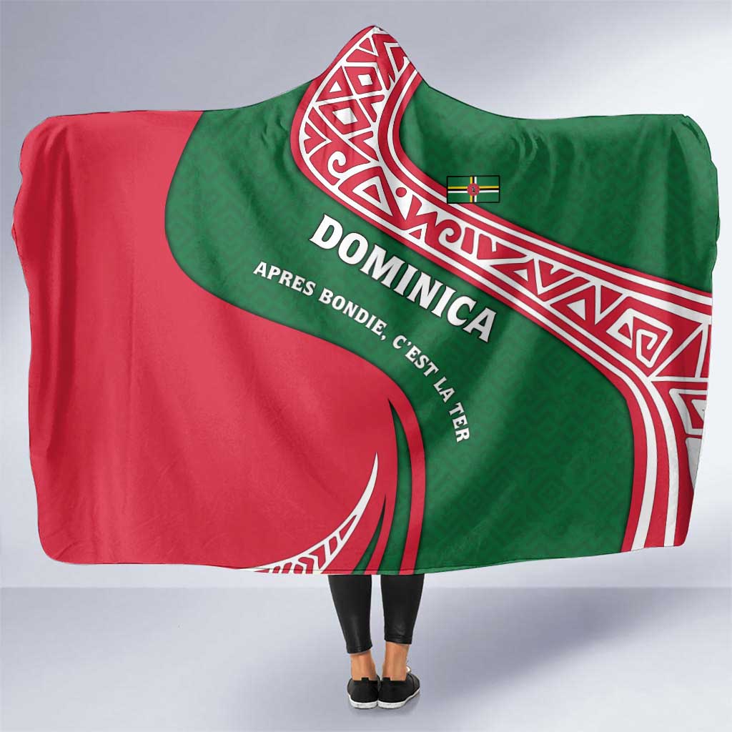 Dominica Hooded Blanket with Sisserou Parrot and Tribal Pattern Design - Wonder Print Shop
