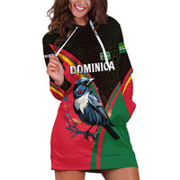 Dominica Hoodie Dress with Sisserou Parrot and Tribal Pattern Design - Wonder Print Shop