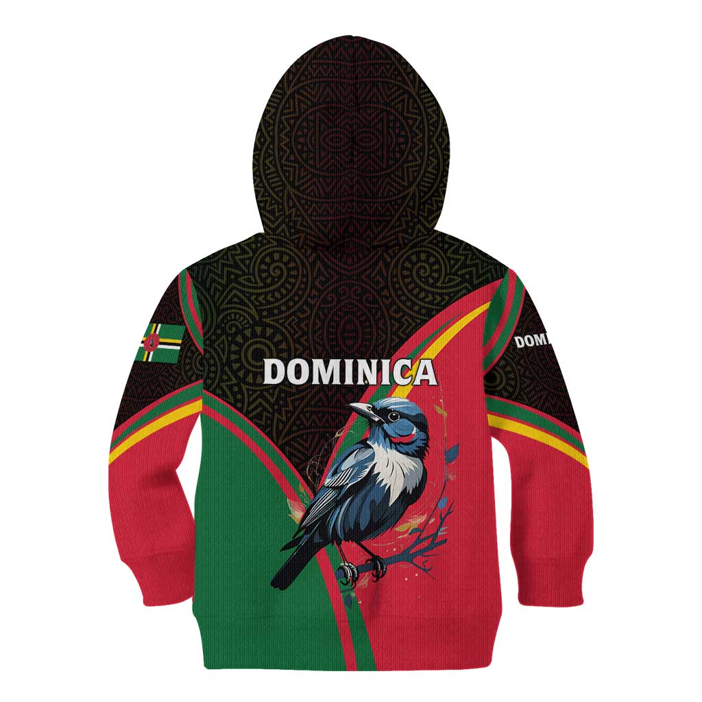 Dominica Kid Hoodie with Sisserou Parrot and Tribal Pattern Design - Wonder Print Shop