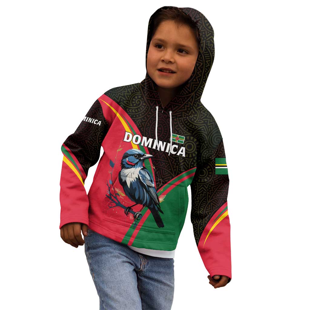 Dominica Kid Hoodie with Sisserou Parrot and Tribal Pattern Design - Wonder Print Shop