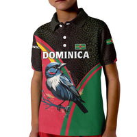Dominica Kid Polo Shirt with Sisserou Parrot and Tribal Pattern Design - Wonder Print Shop