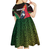 Dominica Kid Short Sleeve Dress with Sisserou Parrot and Tribal Pattern Design - Wonder Print Shop