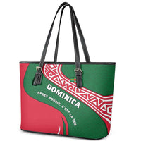 Dominica Leather Tote Bag with Sisserou Parrot and Tribal Pattern Design - Wonder Print Shop