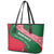 Dominica Leather Tote Bag with Sisserou Parrot and Tribal Pattern Design - Wonder Print Shop