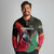 Dominica Long Sleeve Polo Shirt with Sisserou Parrot and Tribal Pattern Design - Wonder Print Shop