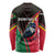 Dominica Long Sleeve Shirt with Sisserou Parrot and Tribal Pattern Design - Wonder Print Shop
