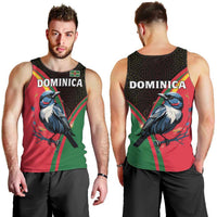Dominica Men Tank Top with Sisserou Parrot and Tribal Pattern Design - Wonder Print Shop