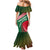Dominica Mermaid Dress with Sisserou Parrot and Tribal Pattern Design - Wonder Print Shop