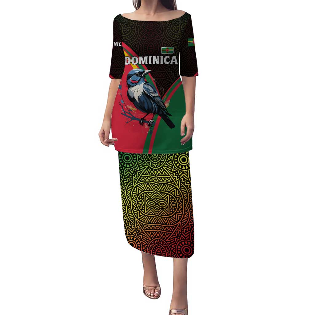 Dominica Puletasi with Sisserou Parrot and Tribal Pattern Design - Wonder Print Shop