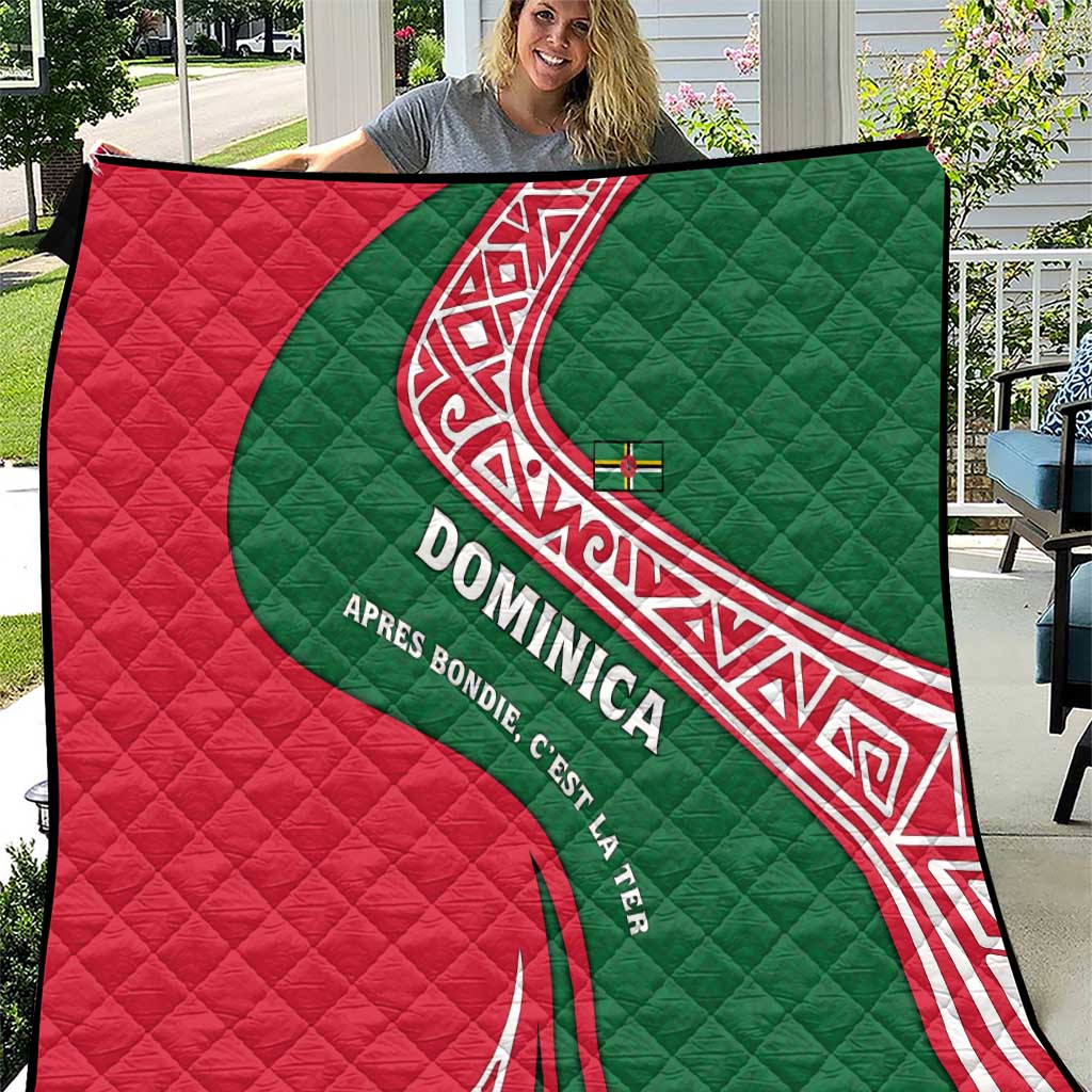 Dominica Quilt with Sisserou Parrot and Tribal Pattern Design - Wonder Print Shop