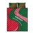 Dominica Quilt Bed Set with Sisserou Parrot and Tribal Pattern Design - Wonder Print Shop