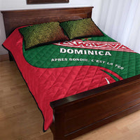 Dominica Quilt Bed Set with Sisserou Parrot and Tribal Pattern Design - Wonder Print Shop