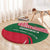Dominica Round Carpet with Sisserou Parrot and Tribal Pattern Design - Wonder Print Shop