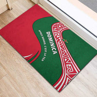 Dominica Rubber Doormat with Sisserou Parrot and Tribal Pattern Design - Wonder Print Shop