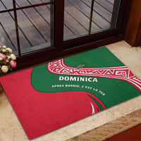 Dominica Rubber Doormat with Sisserou Parrot and Tribal Pattern Design - Wonder Print Shop
