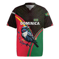 Dominica Rugby Jersey with Sisserou Parrot and Tribal Pattern Design - Wonder Print Shop