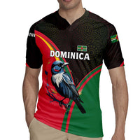 Dominica Rugby Jersey with Sisserou Parrot and Tribal Pattern Design - Wonder Print Shop