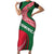 Dominica Short Sleeve Bodycon Dress with Sisserou Parrot and Tribal Pattern Design - Wonder Print Shop