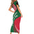 Dominica Short Sleeve Bodycon Dress with Sisserou Parrot and Tribal Pattern Design - Wonder Print Shop