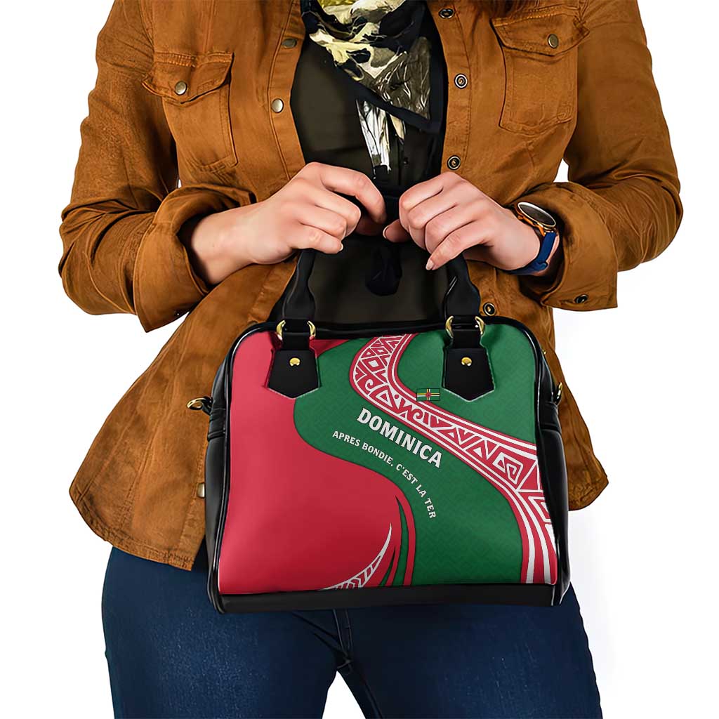 Dominica Shoulder Handbag with Sisserou Parrot and Tribal Pattern Design - Wonder Print Shop