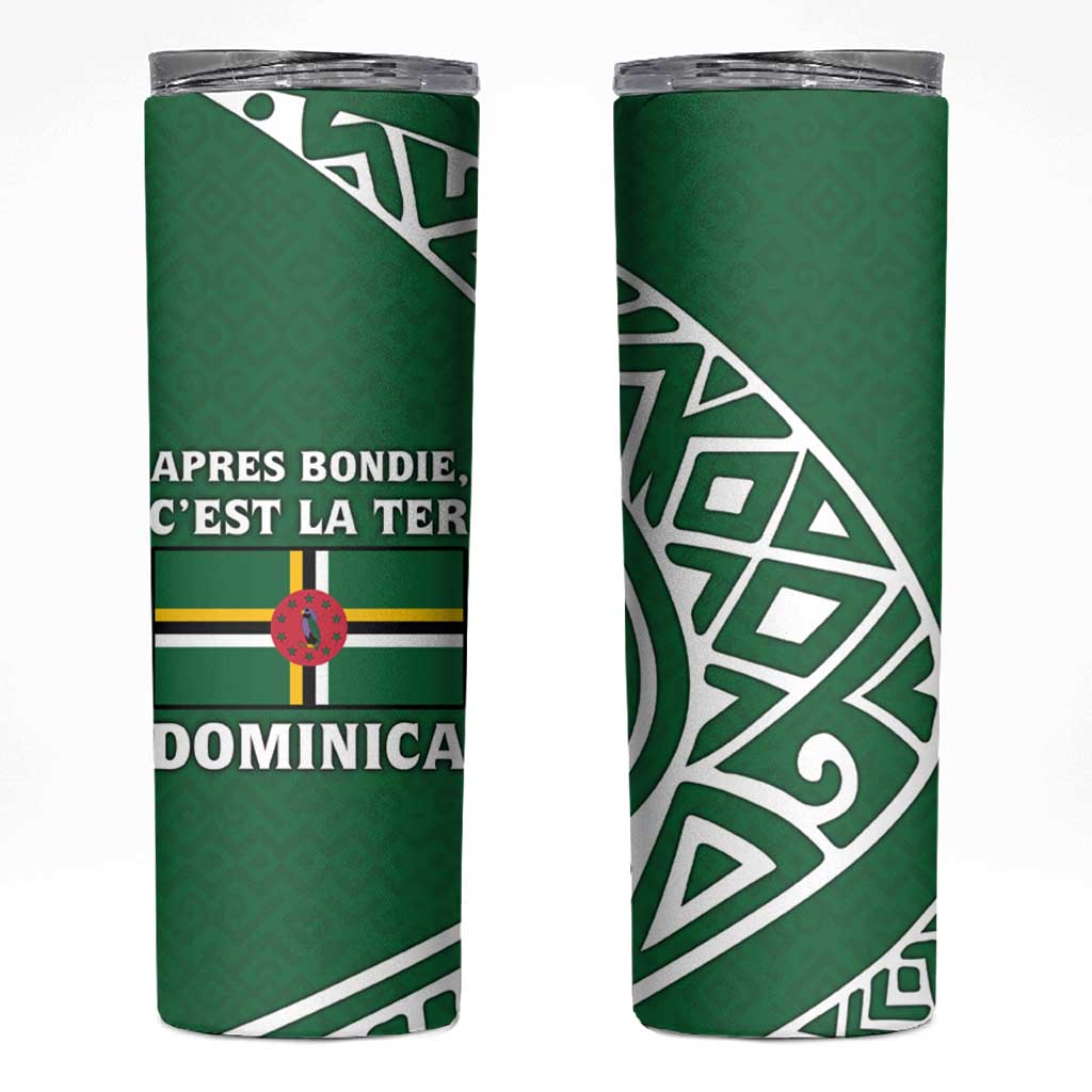 Dominica Skinny Tumbler with Sisserou Parrot and Tribal Pattern Design - Wonder Print Shop