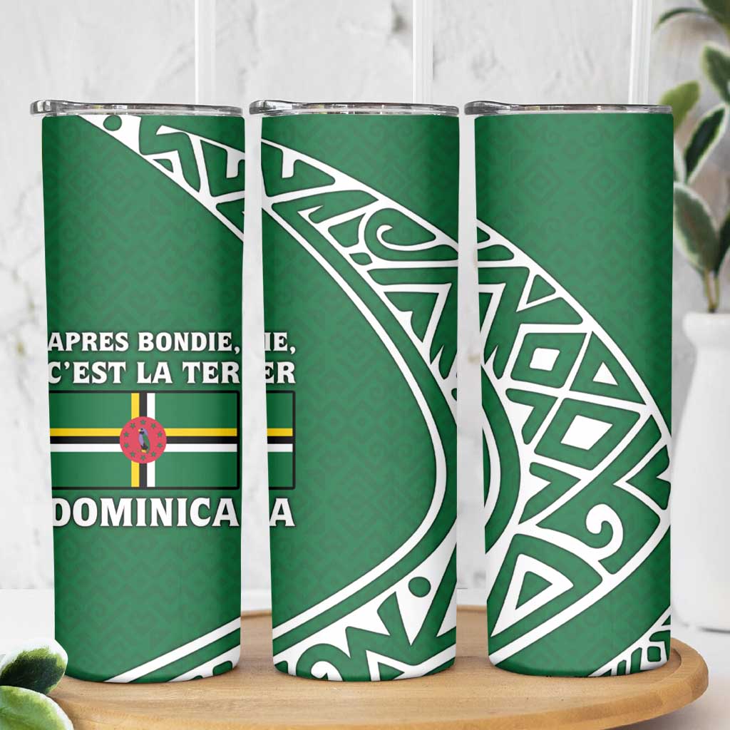 Dominica Skinny Tumbler with Sisserou Parrot and Tribal Pattern Design - Wonder Print Shop