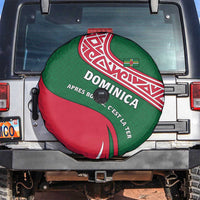 Dominica Spare Tire Cover with Sisserou Parrot and Tribal Pattern Design - Wonder Print Shop