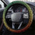 Dominica Steering Wheel Cover with Sisserou Parrot and Tribal Pattern Design - Wonder Print Shop