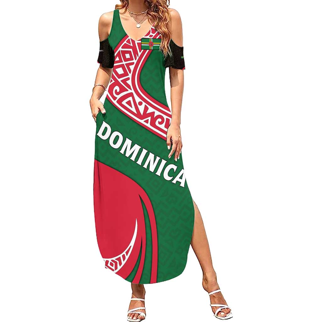 Dominica Summer Maxi Dress with Sisserou Parrot and Tribal Pattern Design - Wonder Print Shop