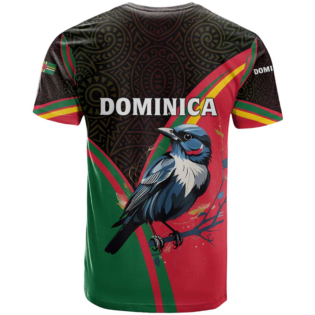 Dominica T Shirt with Sisserou Parrot and Tribal Pattern Design - Wonder Print Shop
