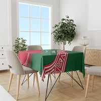 Dominica Tablecloth with Sisserou Parrot and Tribal Pattern Design - Wonder Print Shop