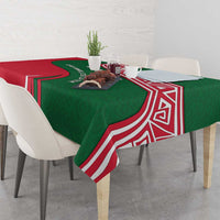 Dominica Tablecloth with Sisserou Parrot and Tribal Pattern Design - Wonder Print Shop