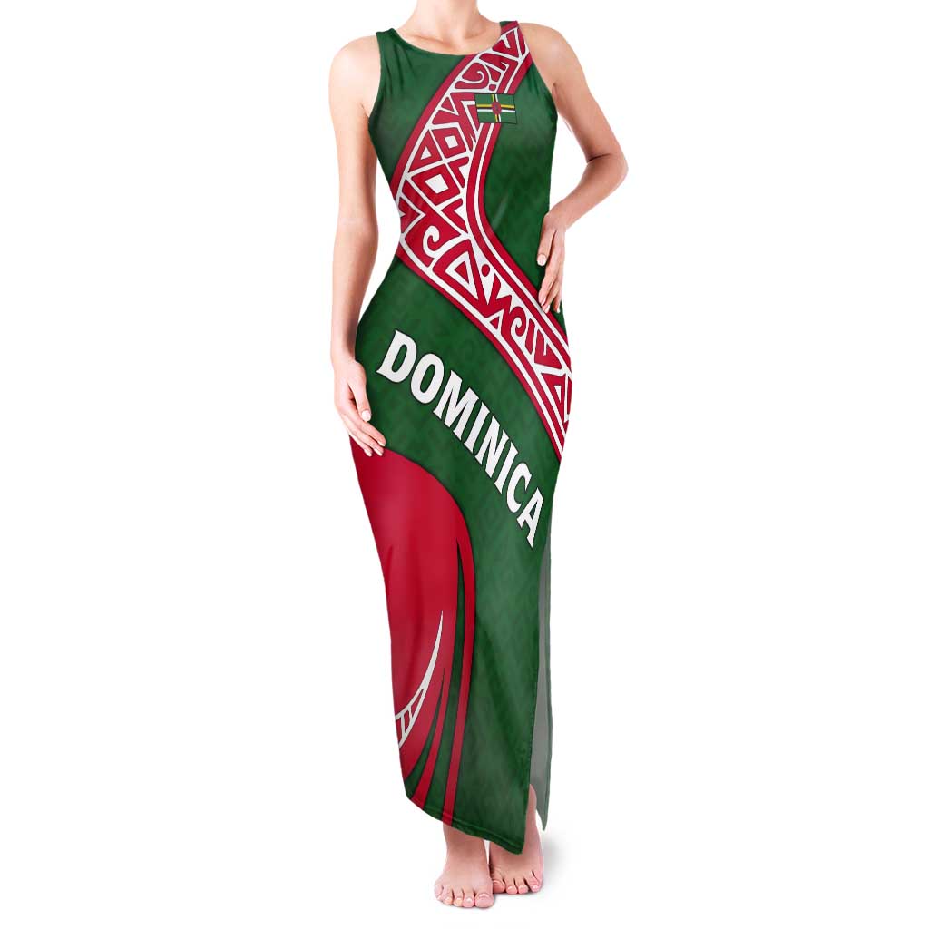 Dominica Tank Maxi Dress with Sisserou Parrot and Tribal Pattern Design - Wonder Print Shop
