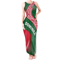 Dominica Tank Maxi Dress with Sisserou Parrot and Tribal Pattern Design - Wonder Print Shop