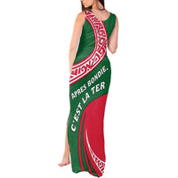 Dominica Tank Maxi Dress with Sisserou Parrot and Tribal Pattern Design - Wonder Print Shop